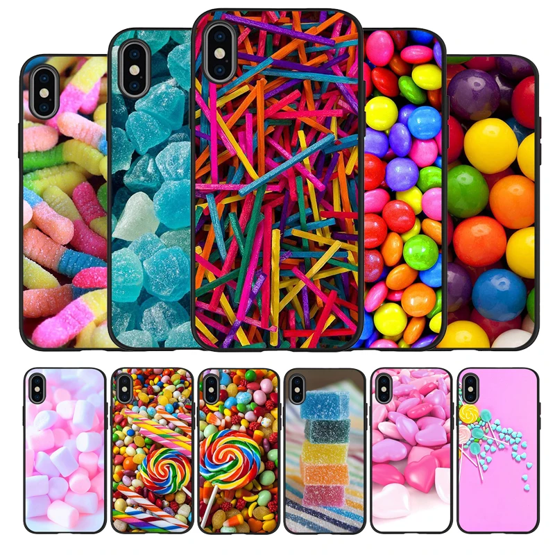 Забавный сладкий как сахар Черный силиконовый чехол для мобильного телефона iPhone