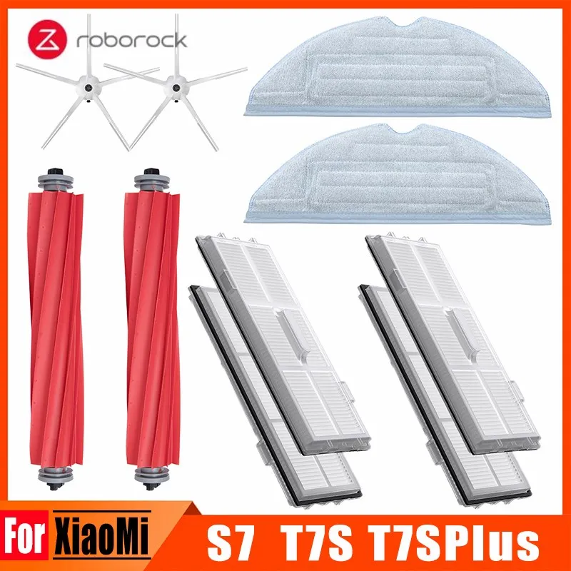 

Mop Cloth Rag Hepa Filter Main Side Brush For Xiaomi Roborock S7 T7 plus Vacuum Cleaner Replacement Parts Spare Accessories