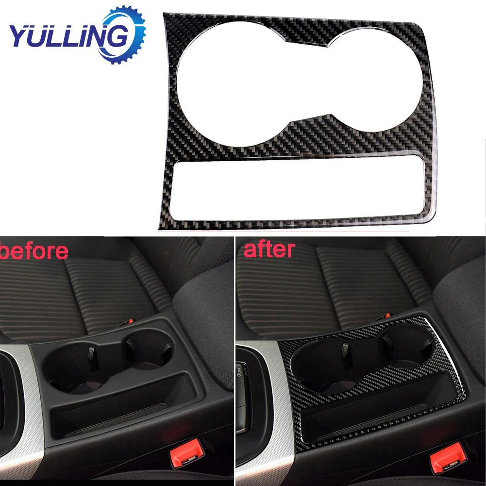 

YULLING для Audi A5 A4 B8 2009-2015, держатель для чашки из углеродного волокна, декоративная рамка, наклейка, крышка, наклейка, аксессуары для автомобиля