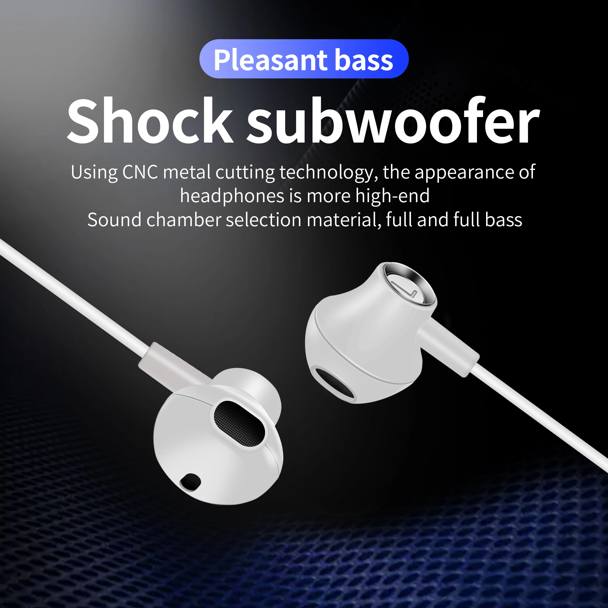 Новые басовые стереонаушники Hi Fi музыкальные наушники с микрофоном проводная