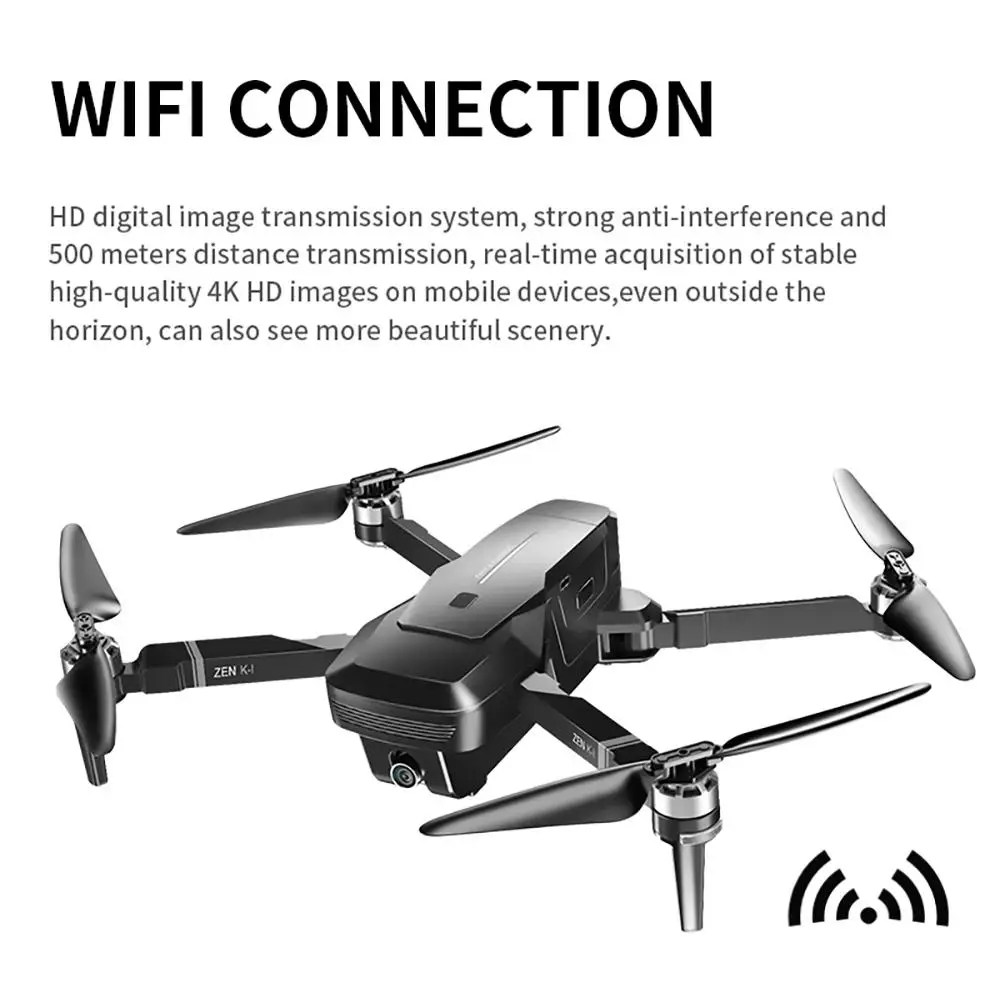 VISUO ZEN K1 бесщеточная Двойная камера с оптическим потоком HD Zoom 4K Drone Складная