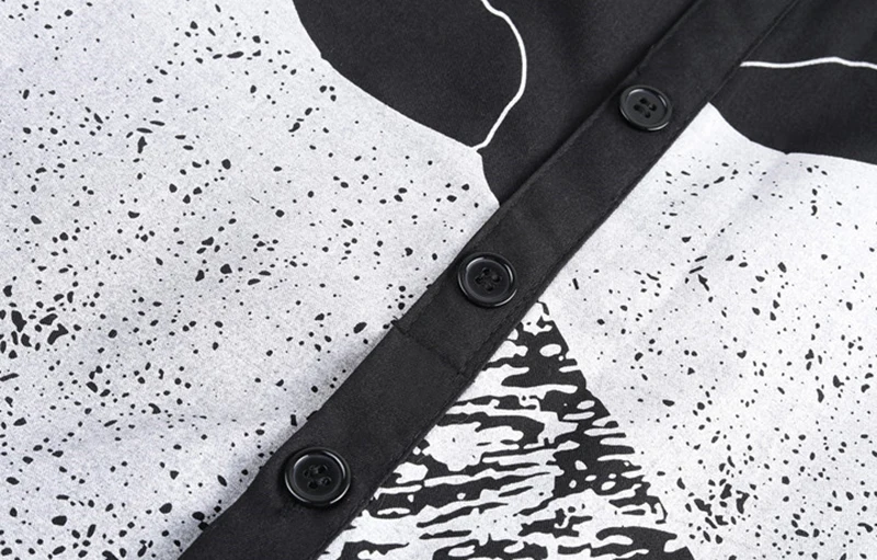 

[EAM] Abstract Pattern Print Black Long High Elastic Waist Half-body Skirt Women Fashion Tide New Spring Autumn 2021 1DD4221