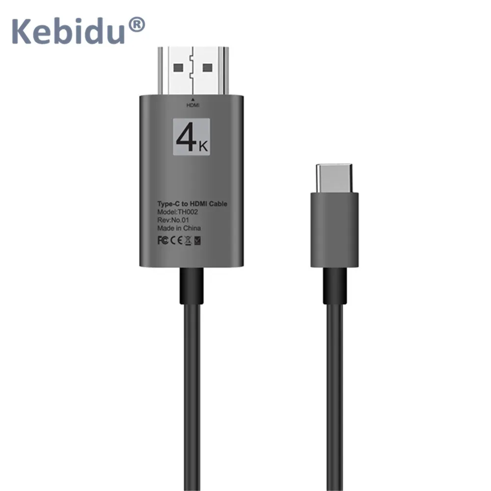 Кабель-адаптер HDTV с USB C на HDMI 4K кабель 2 м типа для Lenovo ThinkPad X1 2018 MacBook Pro Samsung S8 S9 NOTE8 |