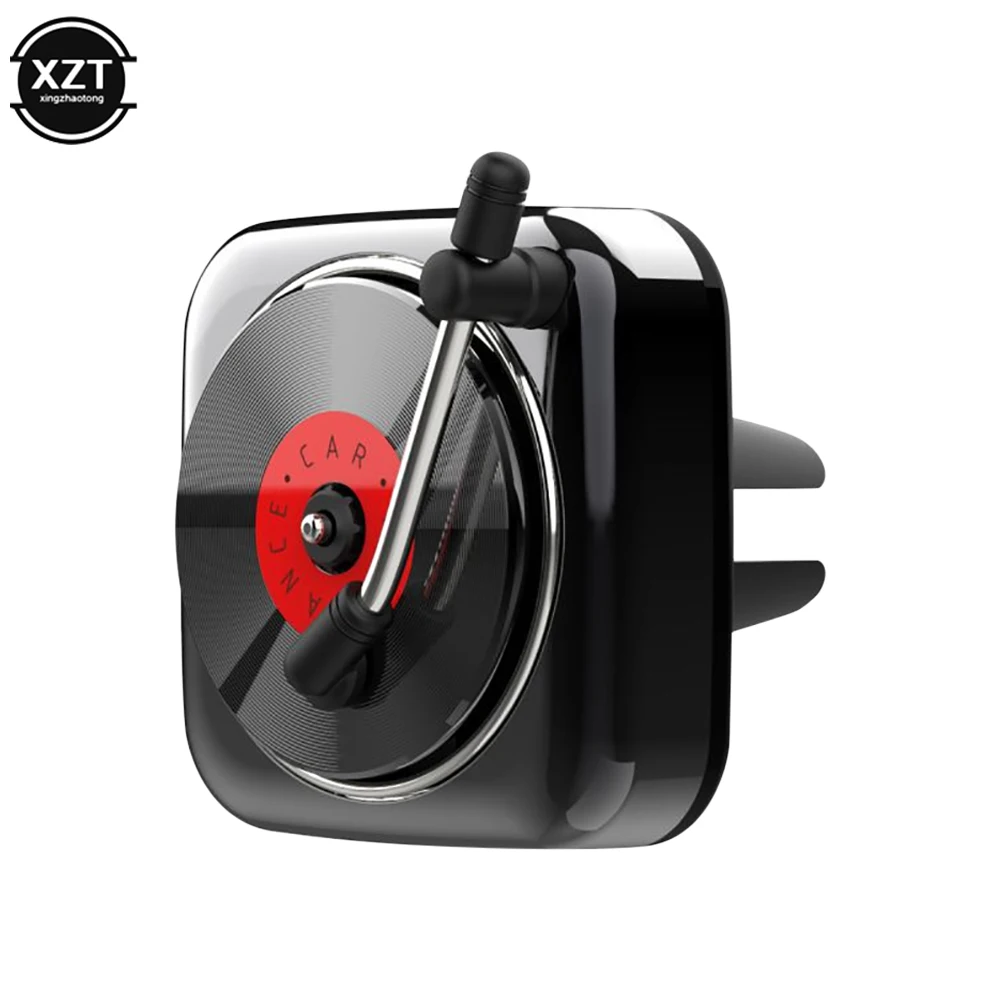 Record Player Car Air Vent Outlet Aromatherapy Clip Vintage Phonograph Essential Oil Car Diffuser Smell Car Freshner Perfume