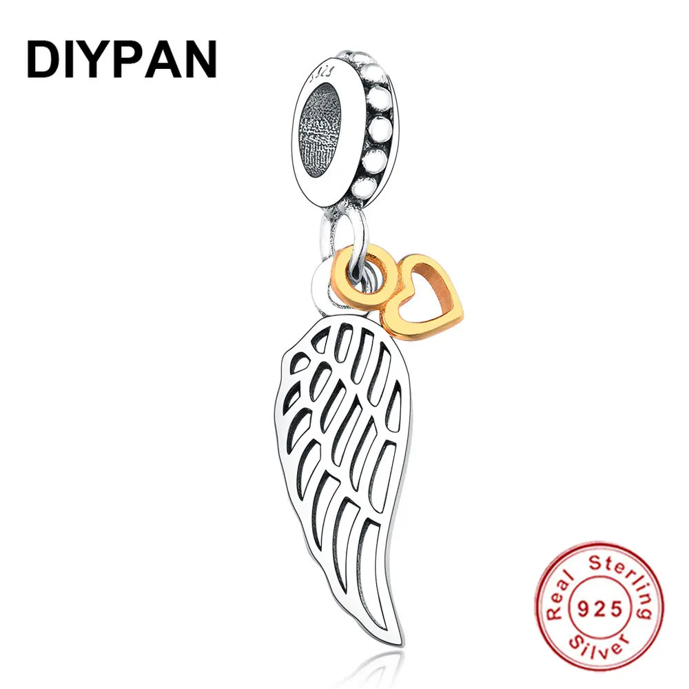 

Fit Pandora Charms Bracelet Orignal 925 Sterling Silver Angel Wings Dangle Charm Pendant Beads Women DIY Jewelry Berloque