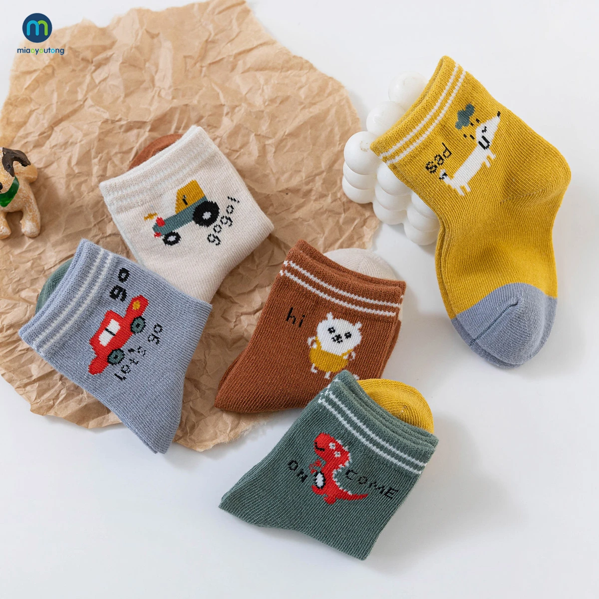 10 Pcs/Lot Baby Boys Winter Socks Cartoon Animail Kids Spring Autumn Cotton Breathable Keep Warm Socks For Children Miaoyoutong