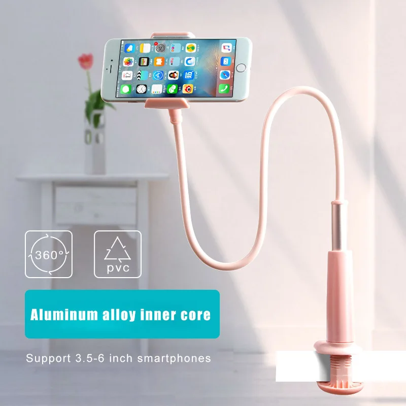 phone holder bed gooseneck mount flexible arm bracket accessories for smartphone bedroom desktop mobile support soporte movil free global shipping