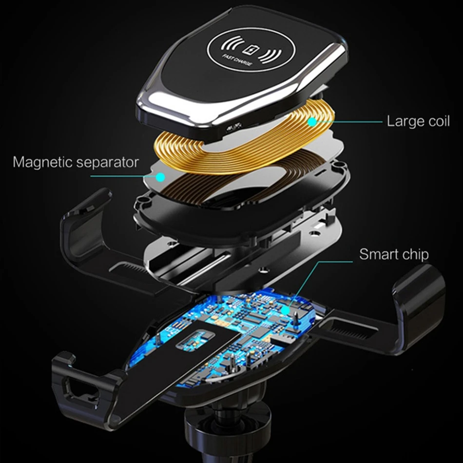 NORTHFIRE автомобильное Qi Беспроводное зарядное устройство для iPhone 11/11 Pro Max X/XS Max XR Автомобильный держатель для телефона быстрая Беспроводная зарядка крепление на вентиляционное отверстие