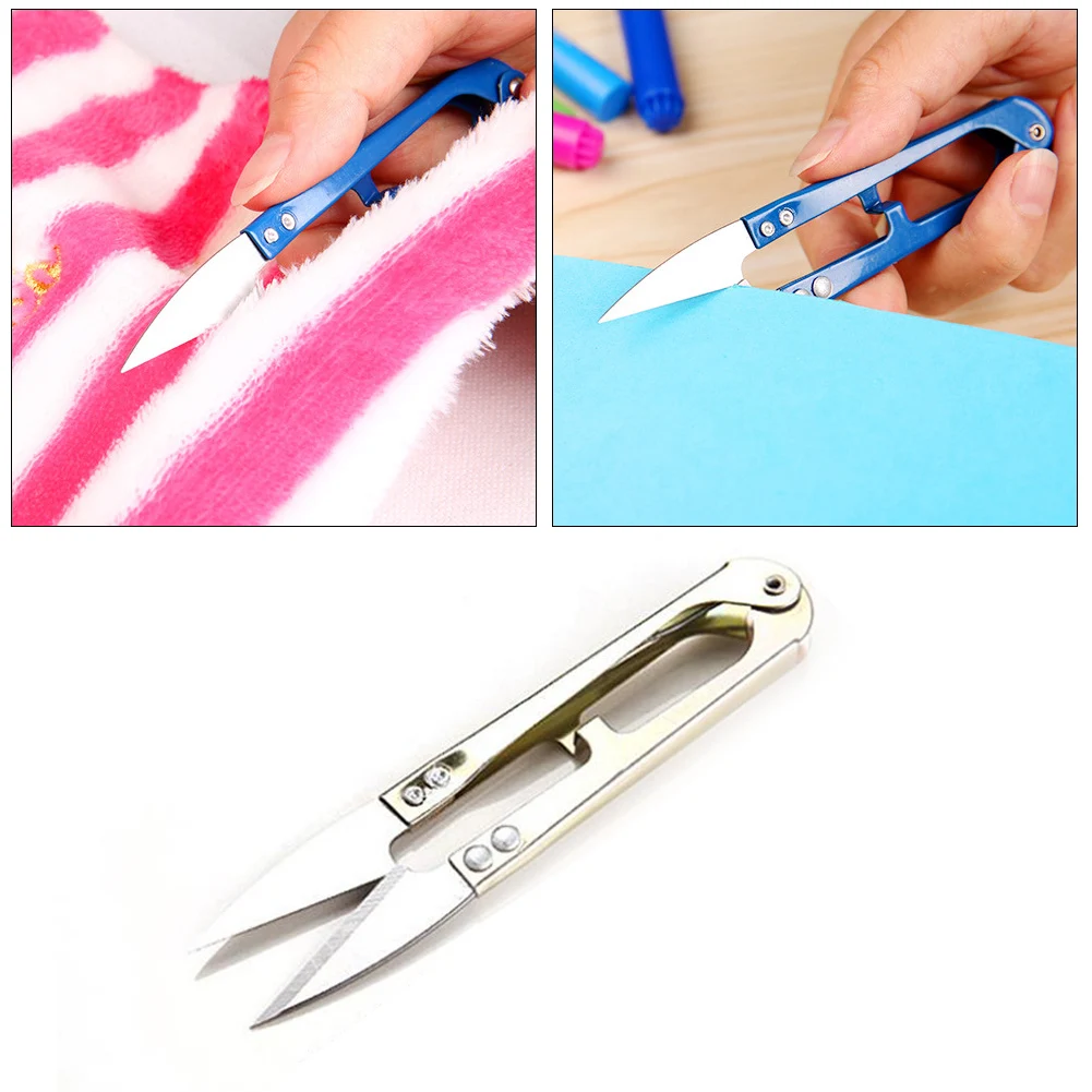 Случайный цвет инструмент для вышивки крестиком маленькие ножницы u типа