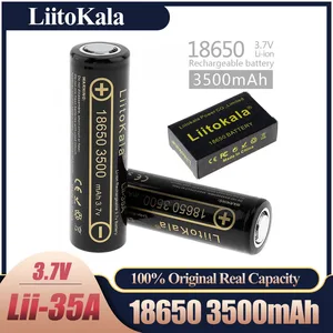 100% оригинальная LiitoKala Lii-35A 18650 3500 мАч 3,7 в литий-ионная аккумуляторная батарея 10A литиевая батарея с высоким потоком энергии для фонарика