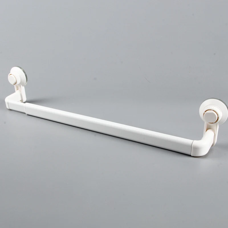 

KLX Aluminum Alloy Suction Cup Towel Rack Bathroom Towel Hanger Kitchen Storage Shelf Punch Free Paint Shelf Adjustable 52-82CM