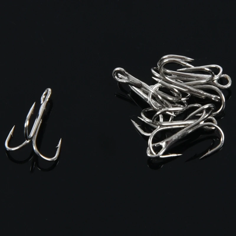 

Hooks 10 # Triple High Carbon Steel Grip Fish Hooks 10PCS, Silver
