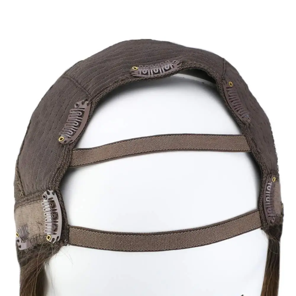 #4 цвета u-образные человеческие волосы парик прямые левая/правая/средняя часть