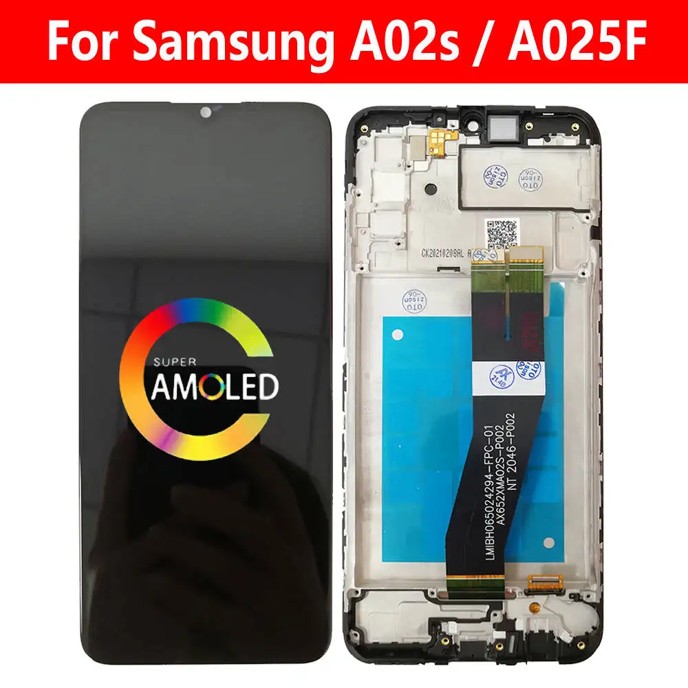 Super AMOLED ЖК дисплей с рамкой для Samsung Galaxy A02s A025F SM A025F/DS цифровым преобразователем