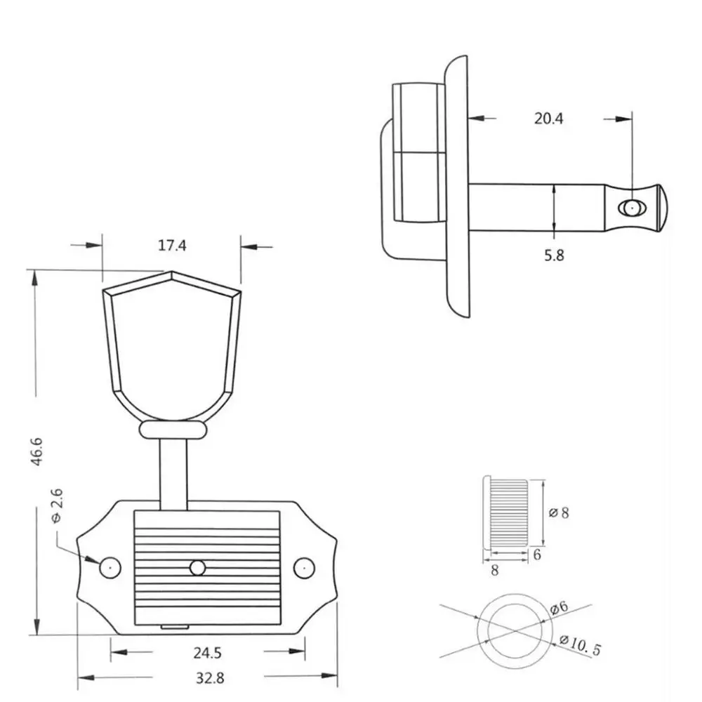 

3R 3L jade style Tuners Tuning Pegs For 6 Strings Electric Guitar