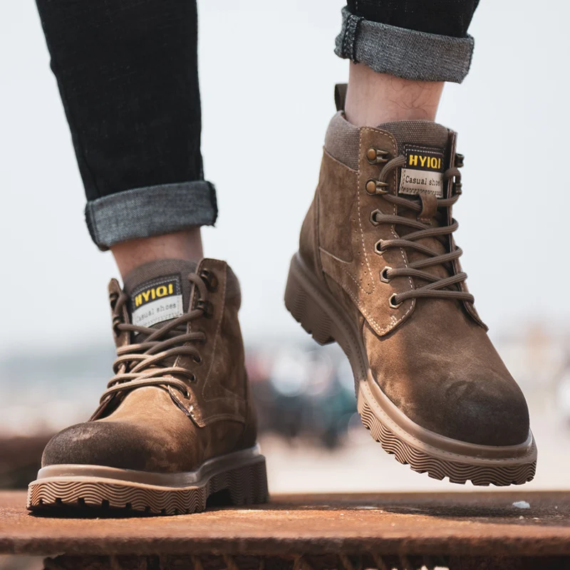 

Lcxmnd winter 2020 new high quality leather pigskin work clothes Martin boots