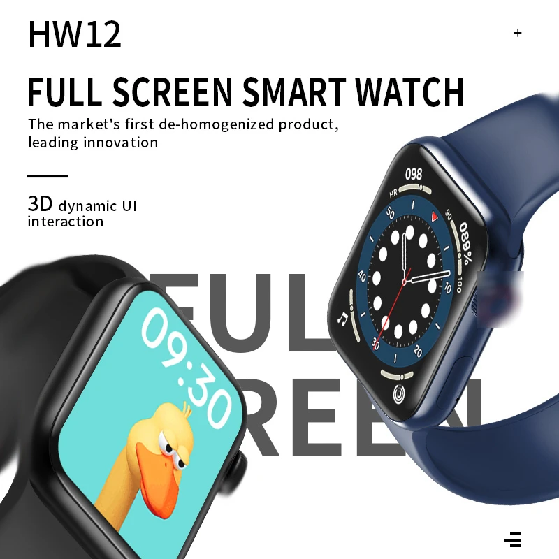Оригинальные Смарт часы IWO HW12 1 57 дюйма полный экран 40 мм 3D Динамический интерфейс