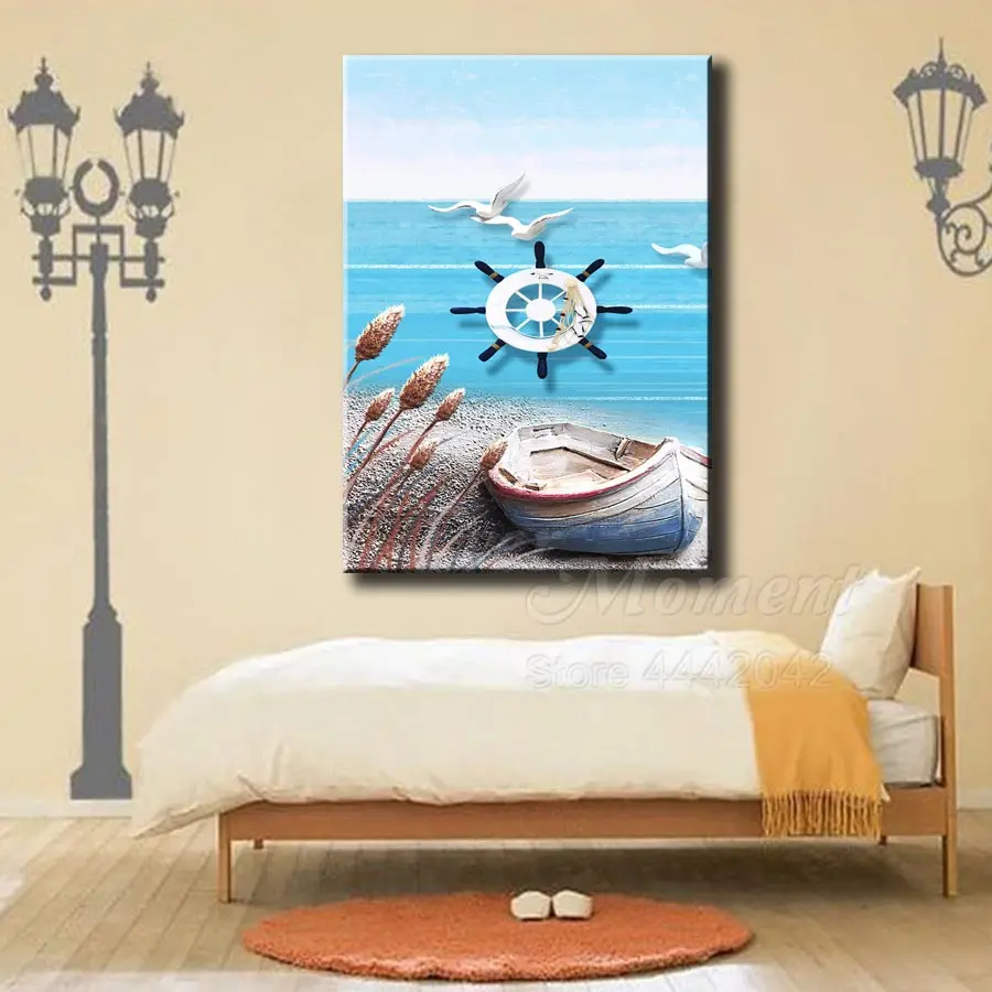 Алмазная живопись с лодкой море чашкой 5D своими руками полная квадратная мозаика