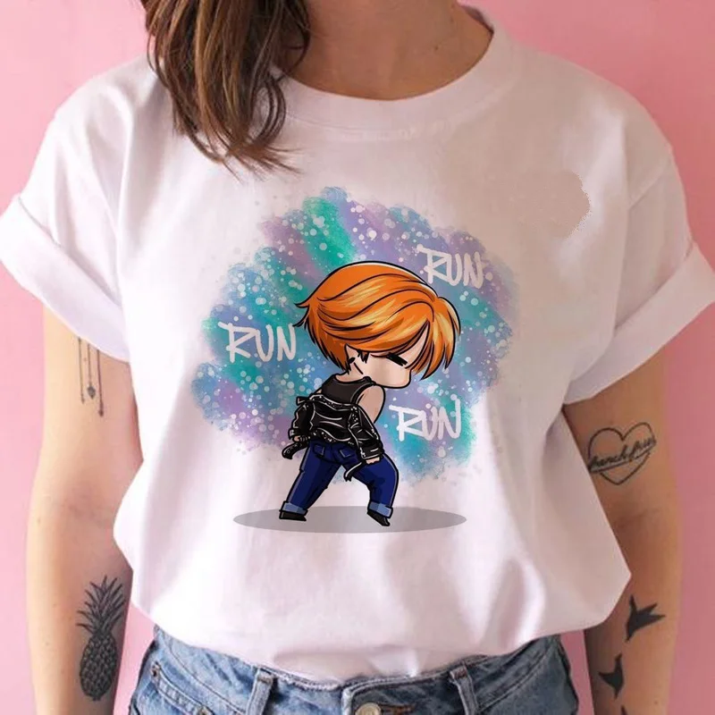 Bangtan/футболка для мальчиков женская футболка в Корейском стиле большой размер kpop