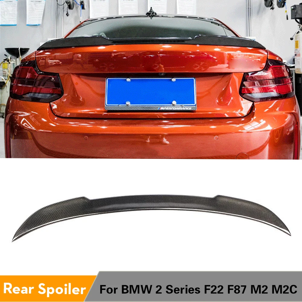 For BMW 2 Series F22 F23 M235i M240i F87 M2 M2C Base M Sport 2014 - 2019 Carbon Fiber Rear Trunk Spoiler Wing Boot Lip