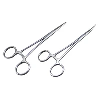 stainless steel curved and straight tip forceps locking clamps hemostatic arterial fish hook pliers mini scissors hand tools