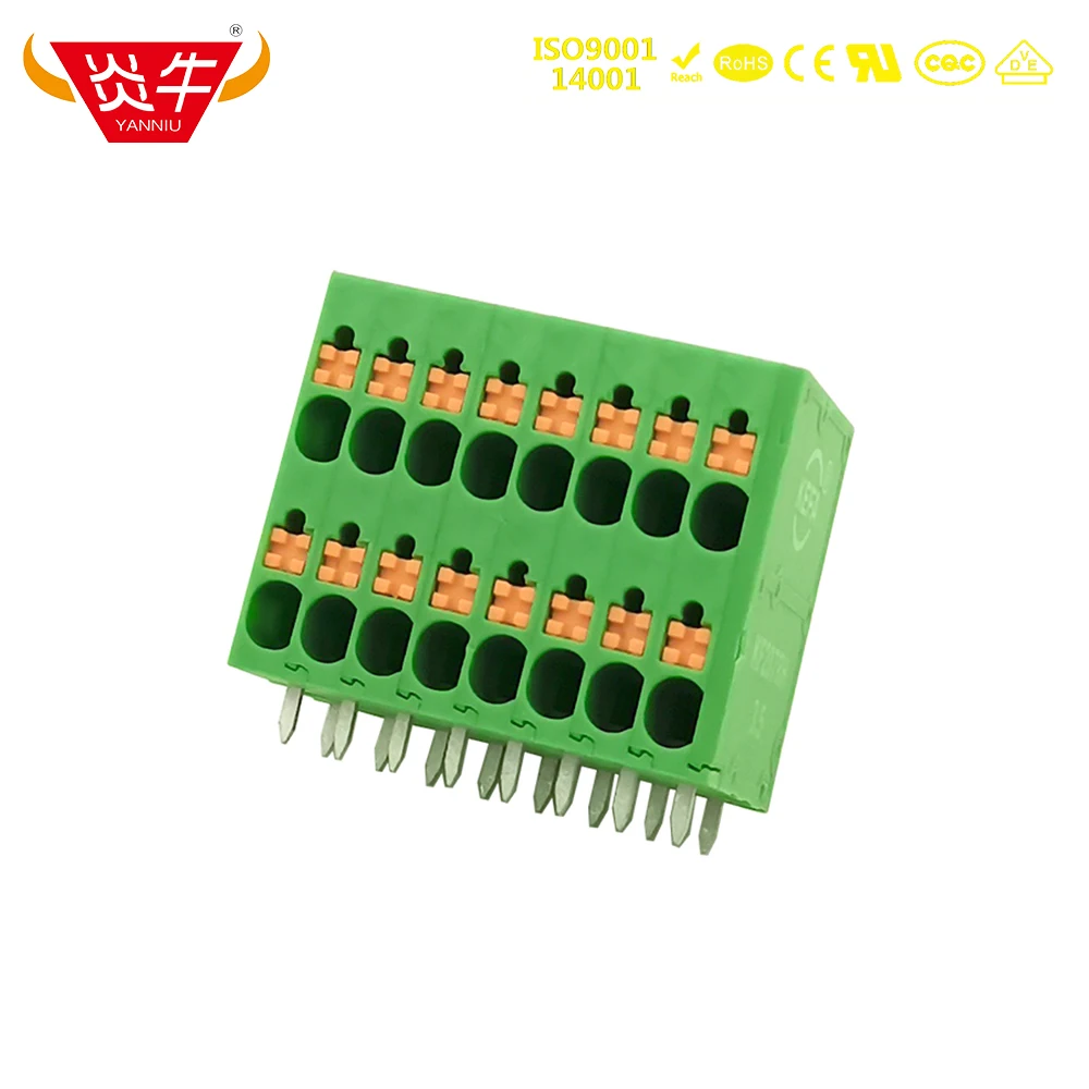 3.5mm KF207RH 2P ~ 24P 3.5 DOUBLE ROW COMPACT TYPE PCB SPRING TERMINAL BLOCKS CONNECTOR SPTD 1,5/ 8-H-3,5 1841555 2PIN ~ 12PIN