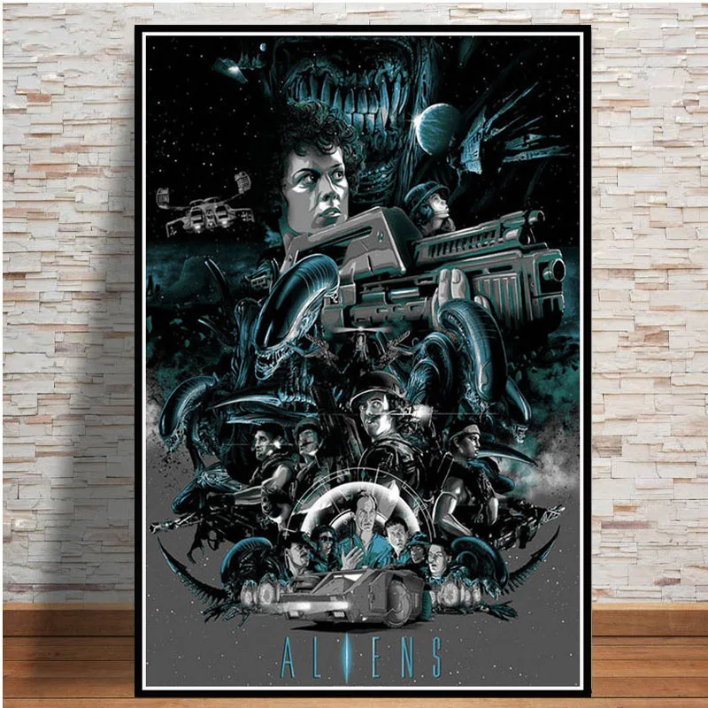 

Retro ALIEN COVENANT Horror Movie Film Classic Oil Painting Poster Prints Canvas Art Wall Pictures For Living Room Home Decor