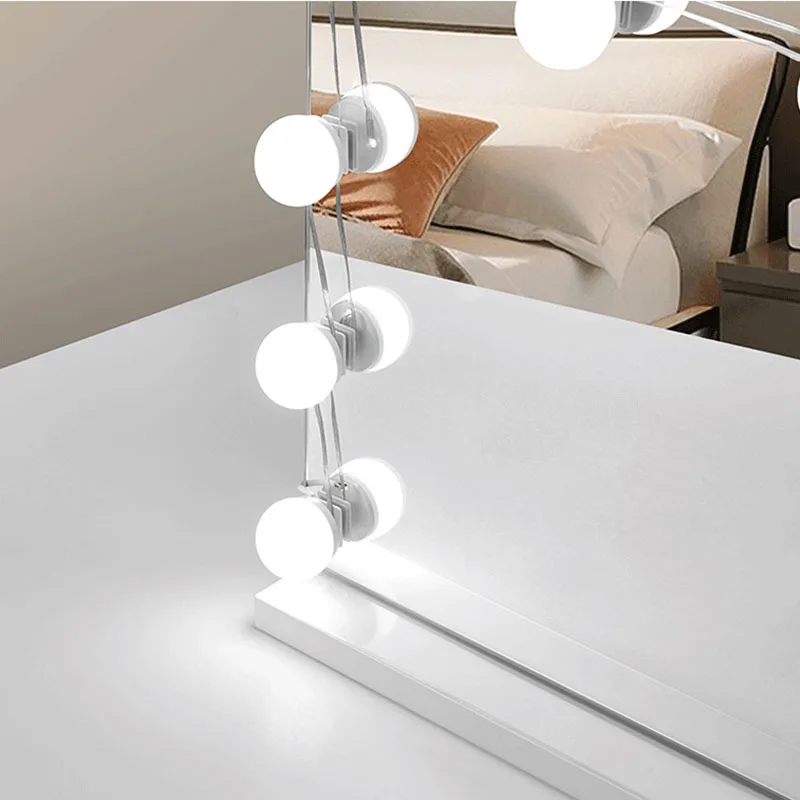 

10pcs USB Hollywood Vanity LED Make up Light Bulbs Makeup Mirror Lights Bathroom Dressing Table Lighting Dimmable LED Wall Lamp