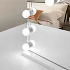 10 штук в наборе USB Голливуд косметическое светодиодный Make up Светильник лампы макияж зеркало светильник s Ванная комната туалетный столик светильник ing затемнения светодиодный настенный светильник