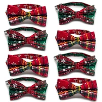 3050pcs christmas supplies adjustable dog collars bow tie neckties small dog cat pet grooming puppy christmas dog pet products