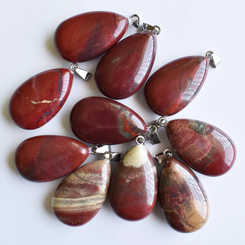 

2020 fashion high quality natural Rainbow stone drop pendants 25x40mm Charms for making 10pcs/lot wholesale free shipping