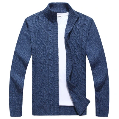 

2020 New Men's Autumn Winter Twist Sweatercoat Solid Color Sweaters Male Slim Fit Knitted Outerwear Sweater Coat M-3XL