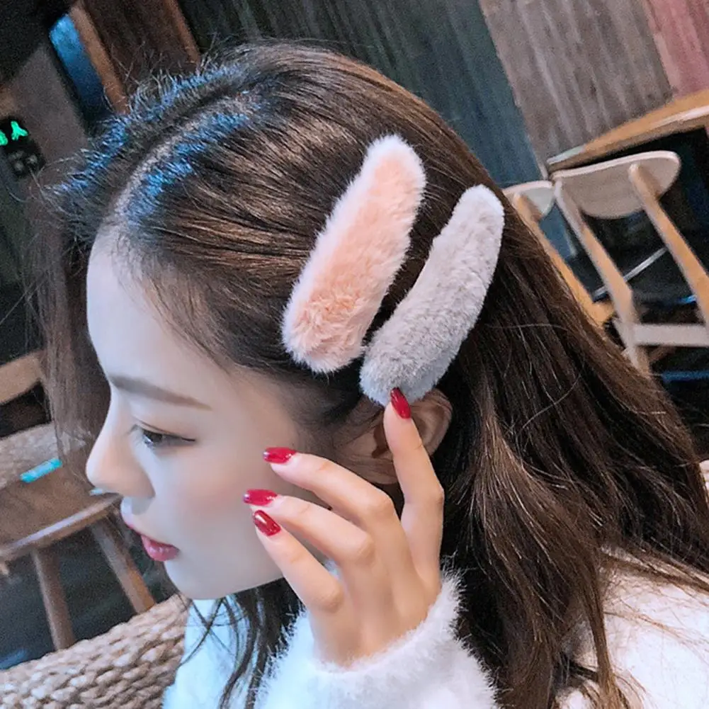 2019 аксессуары для волос женские зимние искусственный мех капля воды шпилька