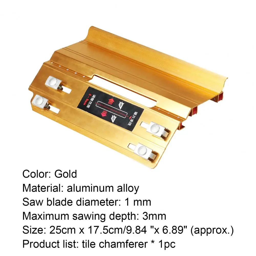 

Tile Chamfer Guide Wheels Smooth Movement Golden Color 45 Degree Angle Cutting Helper Tool Tile Chamfering Device Supplies