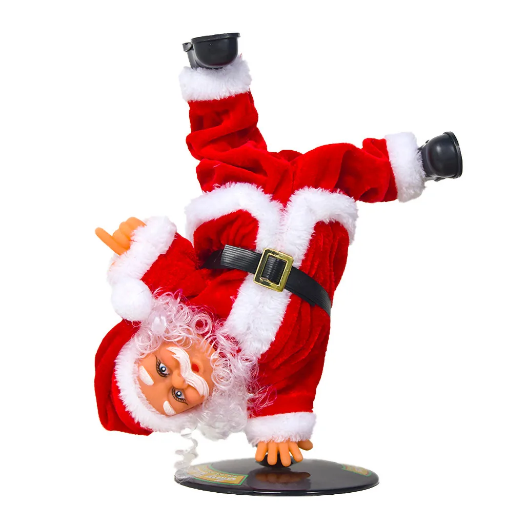 Веселые рождественские украшения для дома креативная Танцующая поющая кукла