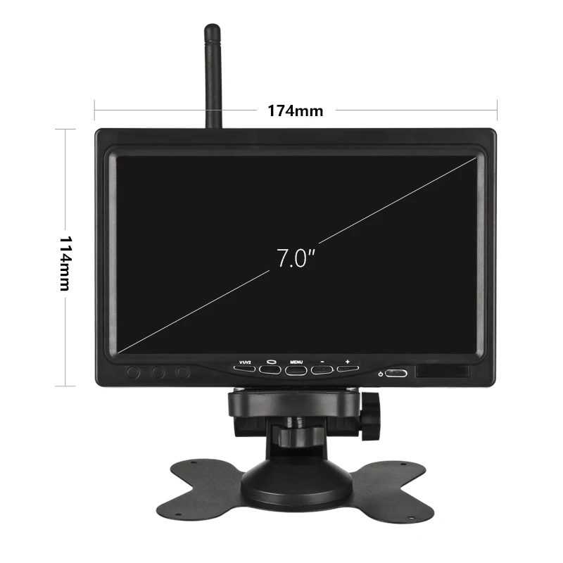 Podofo 7 &quotБеспроводной автомобильный монитор HD Дисплей Водонепроницаемый