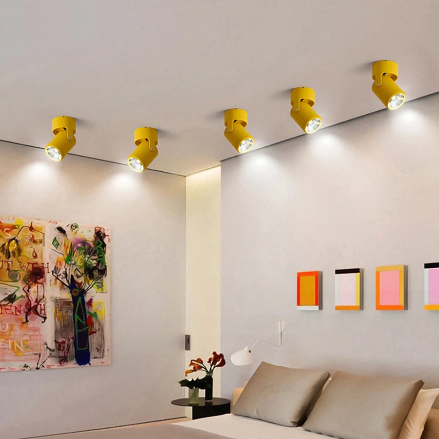 Светодиодный прожектор с поверхностным креплением вращающийся светильник