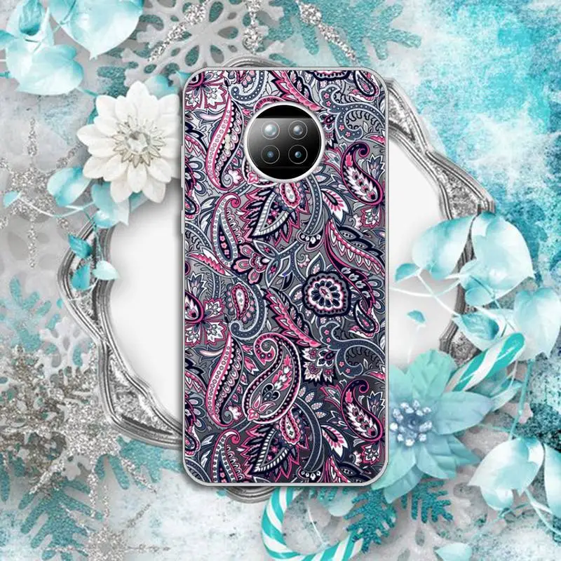 

Paisley Patterned African elements Phone Case Transparent for Xiaomi Redmi note 10 t 8 9 pro lite 11