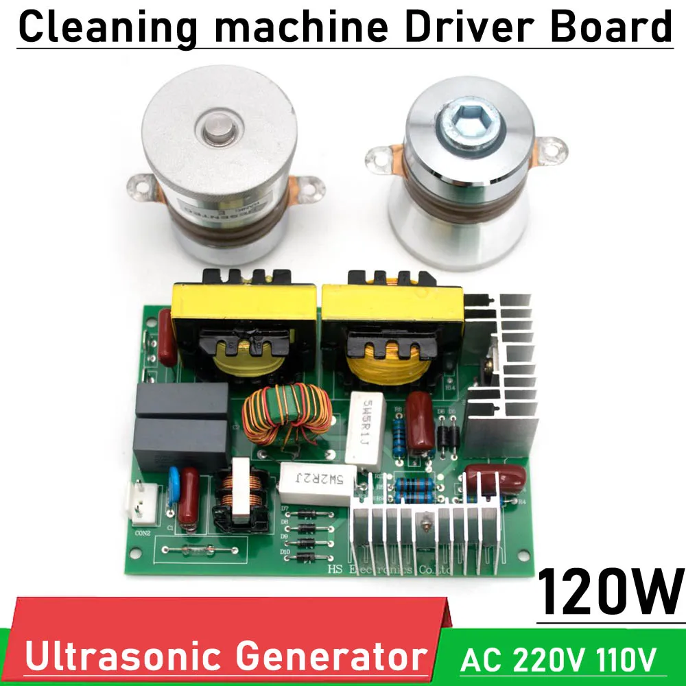 

120W AC 220V 110V LUI Ultrasonic generator Cleaning machine Power Driver Board dishwasher 50W 40K Transducer vibrator washing