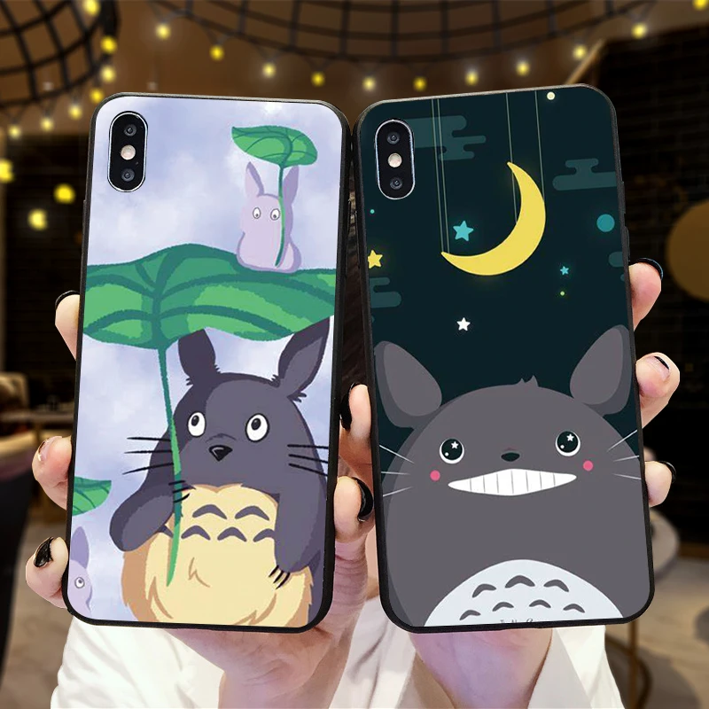 Прекрасный мягкий ТПУ чехол Тоторо для Apple IPhone X XR XS MAX 5 5S 5C SE 6 S 7 8 Plus ipod touch