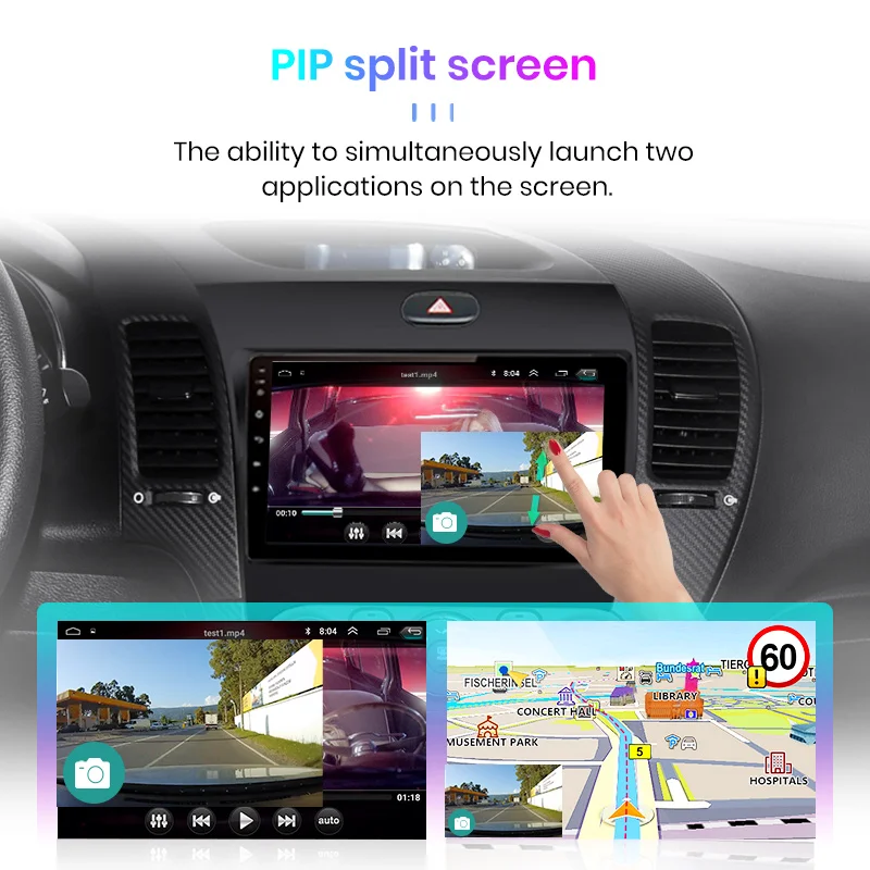 Junsun Штатное Головное устройство For KIA Cerato 2 forte GPS навигатор Android 10.0 aвтомагнитола