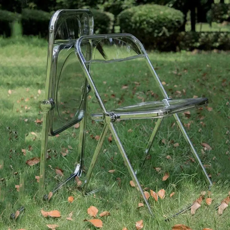 

Transparent chair acrylic dining chair stool fashion net red photo chair clothing store makeup chair folding home Garden chairs