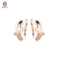 qsy free shipping 2021 trend unusual ceramic round earring with top fashio ngirls earrings for women gift sexy fashion