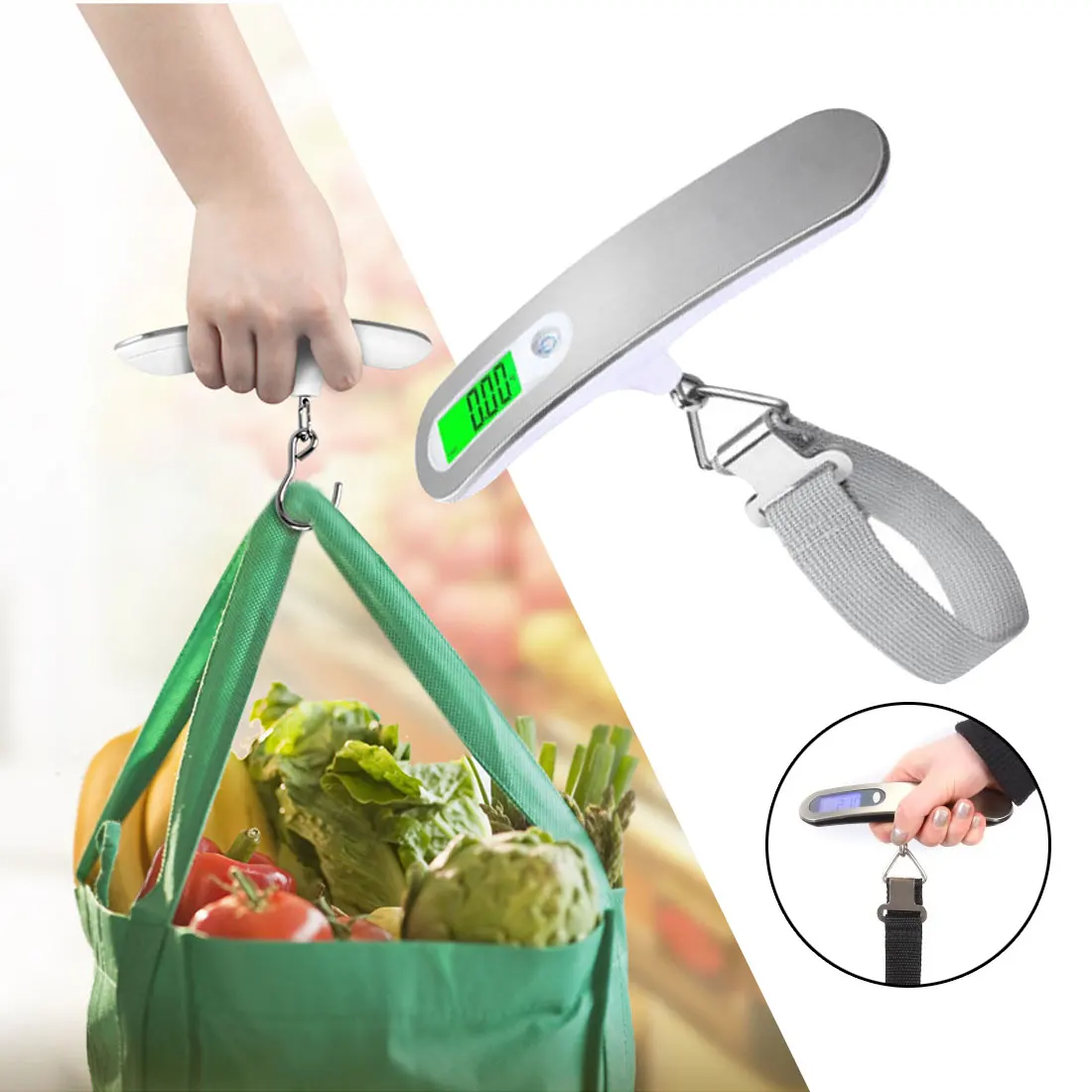 

Micro Digital Luggage Scale Electronic Steel Scale Weight Scale Suitcase Hanging Scale