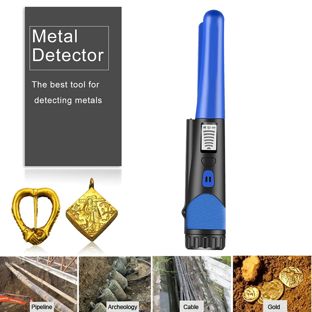 

Jewelry Sensitive Long Range Portable Vibration Finder Measuring Tool LED Indicators With Spring Buckle Handheld Metal Detector