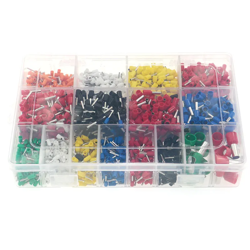 2120 шт. изолированные концевые клеммы для шнура оловянные медные обжимные