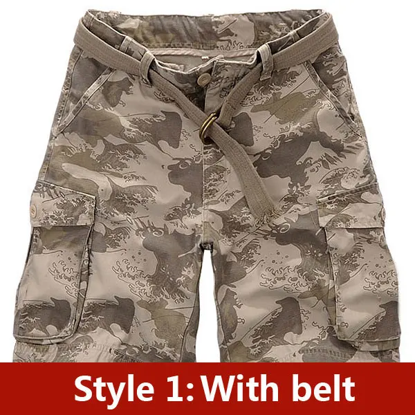 1 Pale Camouflage Лето Новое поступление мужские шорты Карго, хлопковые короткие штаны дизайнерские камуфляжные брюки 11 цветов Размер S M L XL XXL XXXL C888 - Цвет: 1 Pale Camouflage