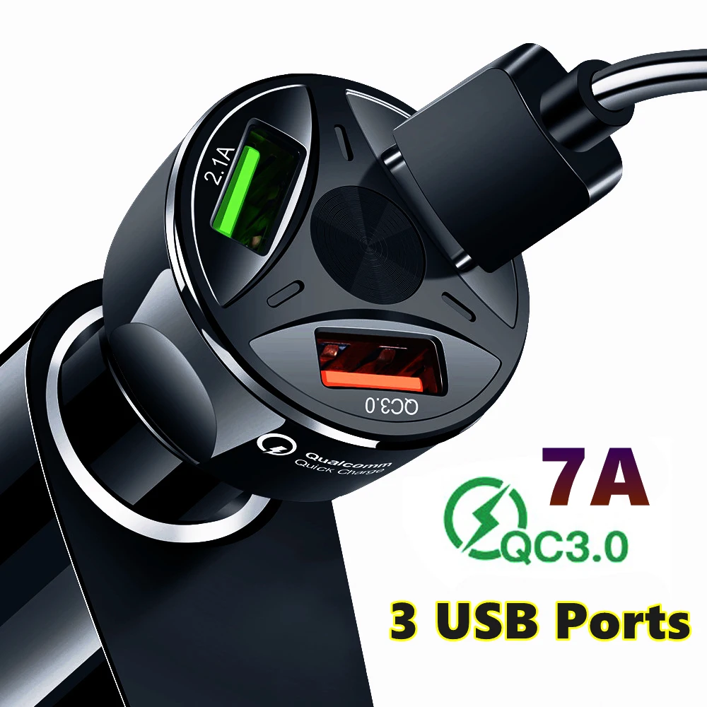 Автомобильное зарядное устройство USB Quick Charge 3 порта для Citroen C3 C4 Xsara Picasso berlingo C5 C8