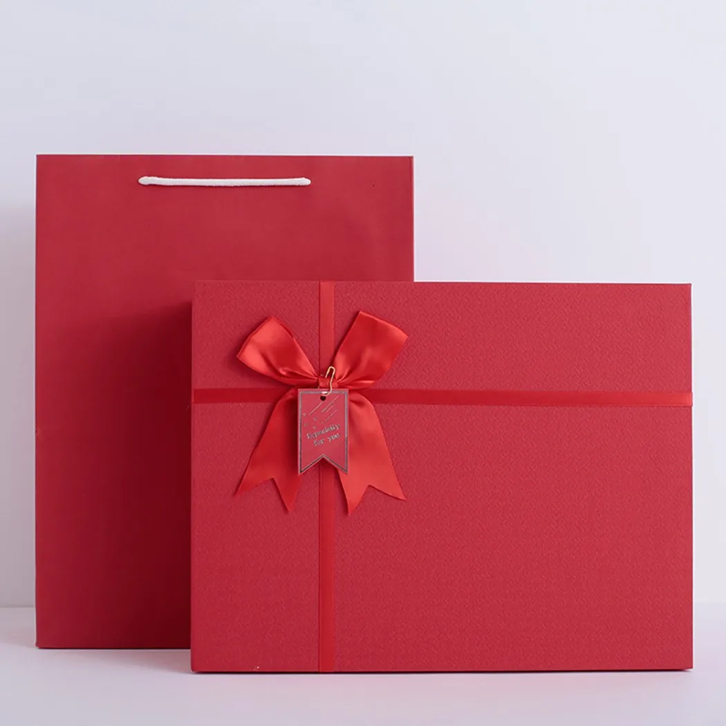

Gift Box Heaven And Earth Cover High-end Large Gift Box With Hand Gift Packaging Box Wedding Festival Party Gift Box