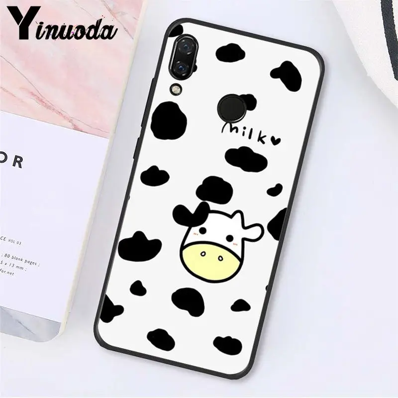 Yinuoda корова узор черный белый чехол для телефона для Xiaomi Redmi Note 7 5 4 Redmi 5plus 6A Note4 4X A2 A2lite